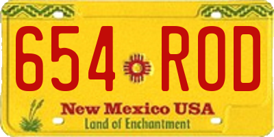 NM license plate 654ROD