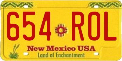 NM license plate 654ROL