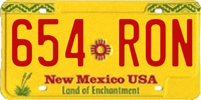NM license plate 654RON