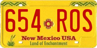 NM license plate 654ROS