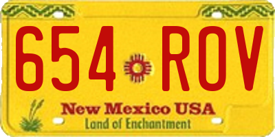 NM license plate 654ROV