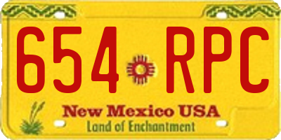 NM license plate 654RPC