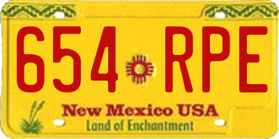 NM license plate 654RPE