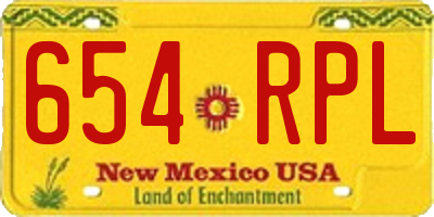 NM license plate 654RPL