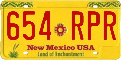 NM license plate 654RPR