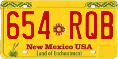 NM license plate 654RQB