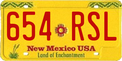 NM license plate 654RSL