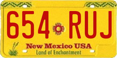 NM license plate 654RUJ