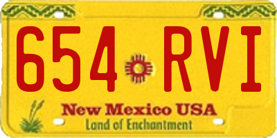 NM license plate 654RVI