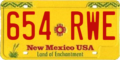 NM license plate 654RWE