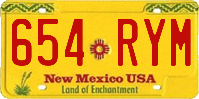 NM license plate 654RYM