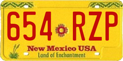 NM license plate 654RZP