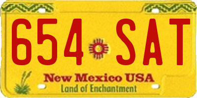 NM license plate 654SAT