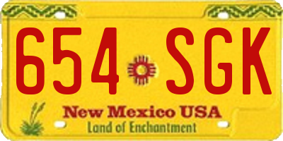 NM license plate 654SGK