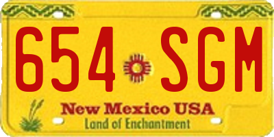 NM license plate 654SGM
