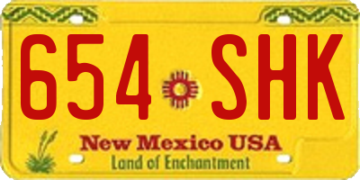NM license plate 654SHK