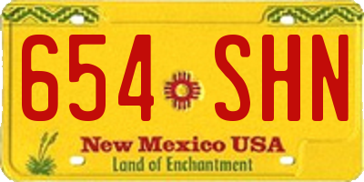 NM license plate 654SHN