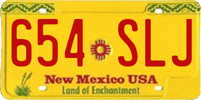 NM license plate 654SLJ