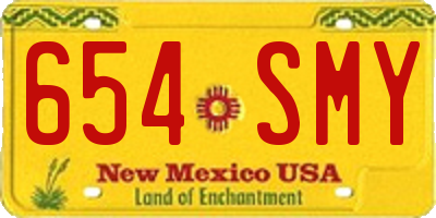 NM license plate 654SMY