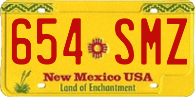 NM license plate 654SMZ