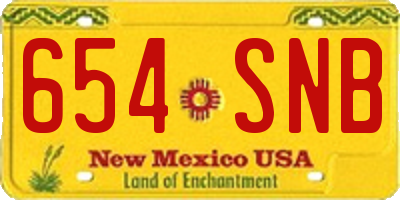 NM license plate 654SNB
