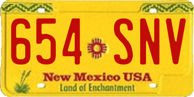 NM license plate 654SNV