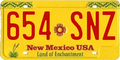 NM license plate 654SNZ