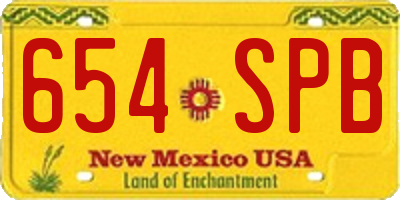 NM license plate 654SPB