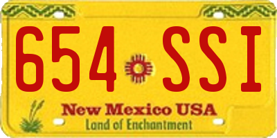NM license plate 654SSI