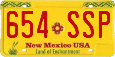 NM license plate 654SSP
