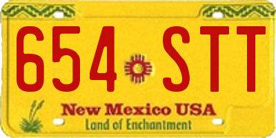 NM license plate 654STT