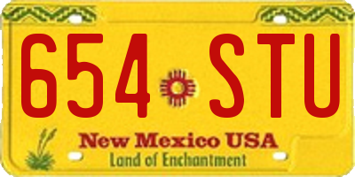 NM license plate 654STU