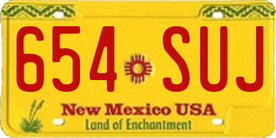 NM license plate 654SUJ