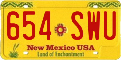 NM license plate 654SWU
