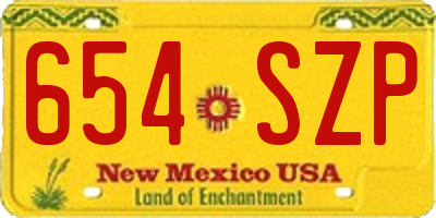 NM license plate 654SZP