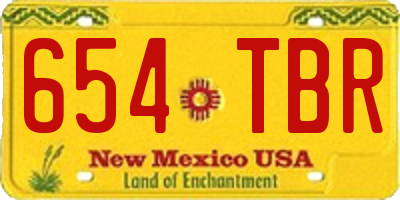 NM license plate 654TBR
