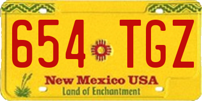 NM license plate 654TGZ