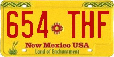 NM license plate 654THF
