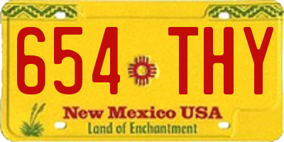 NM license plate 654THY