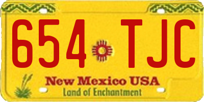NM license plate 654TJC