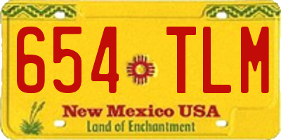 NM license plate 654TLM