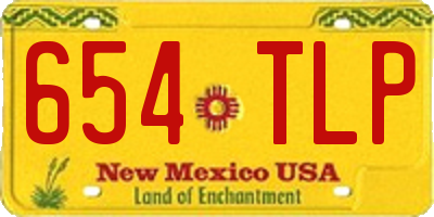 NM license plate 654TLP