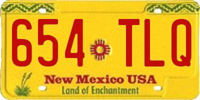 NM license plate 654TLQ