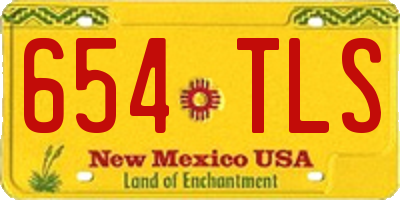 NM license plate 654TLS