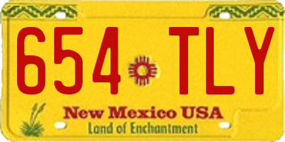 NM license plate 654TLY