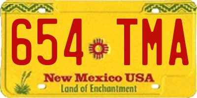 NM license plate 654TMA