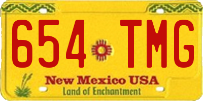 NM license plate 654TMG