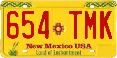 NM license plate 654TMK