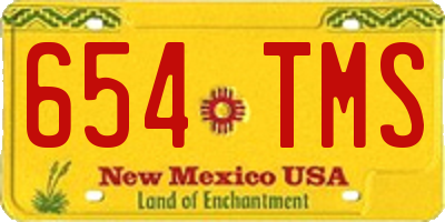 NM license plate 654TMS