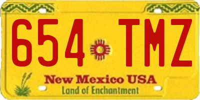 NM license plate 654TMZ